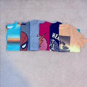 6 piece boys t-shirt lot. Size 6-7